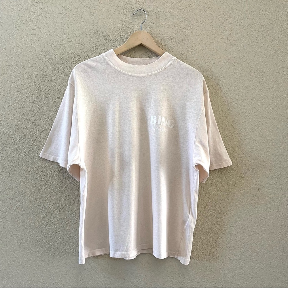 Anine Bing Top Wes Tee Oversized LA 2012 Organic Cotton Street Designer Pink L - Picture 4 of 12